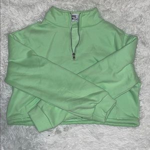 Princess Polly Bright Green Cropped Sweatshirt